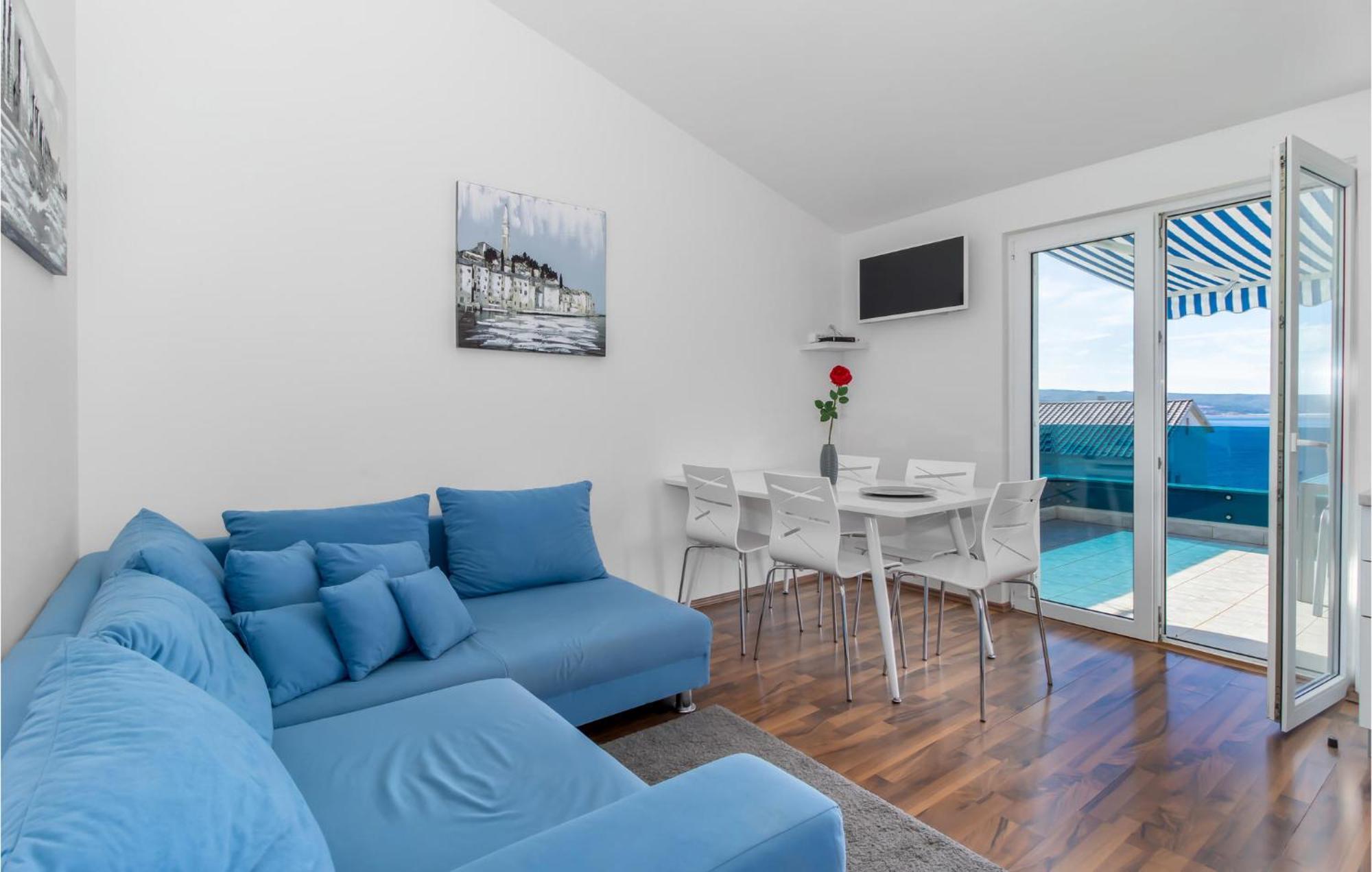 Stunning Apartment In Dramalj With House Sea View Bagian luar foto