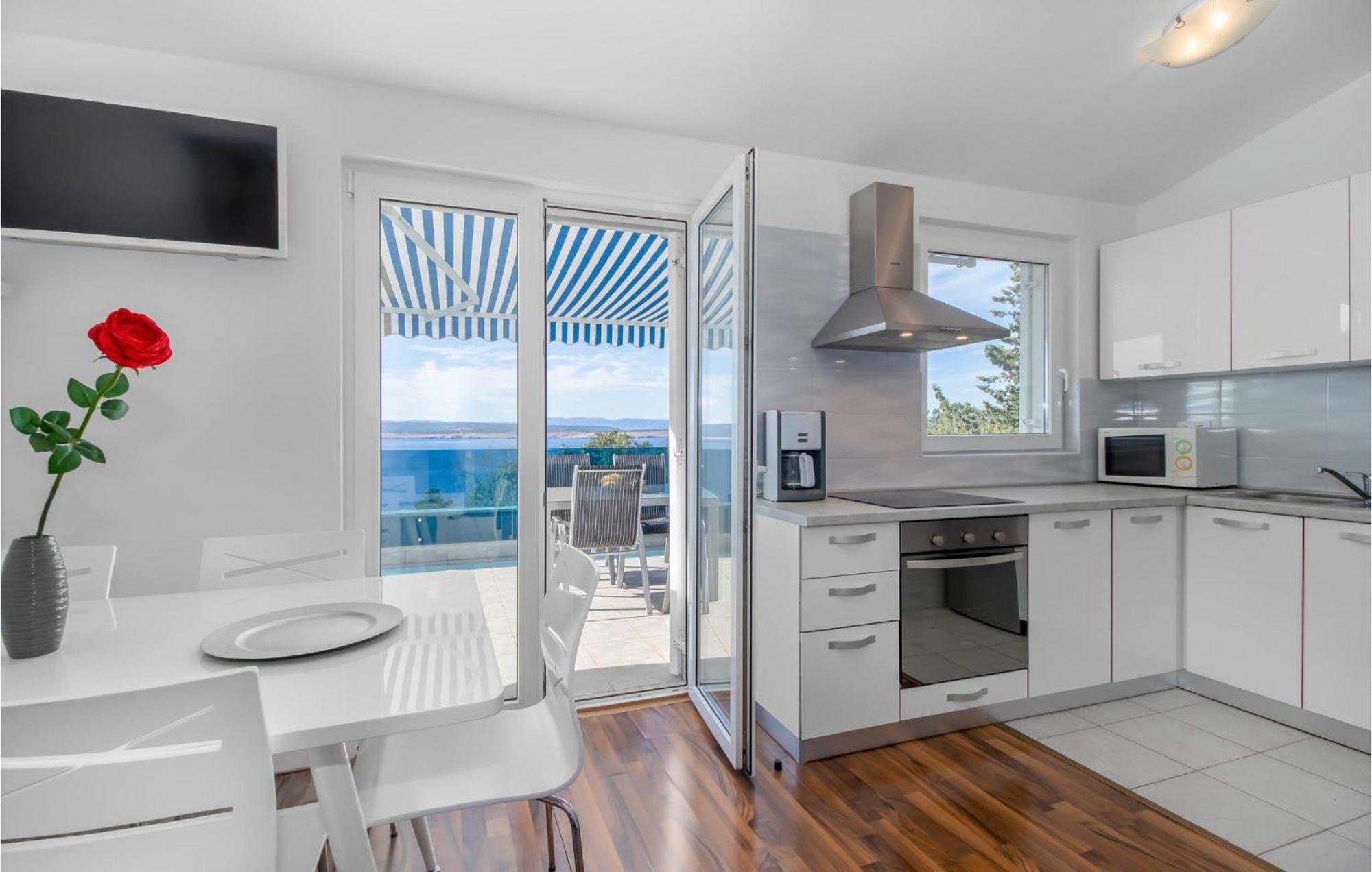 Stunning Apartment In Dramalj With House Sea View Bagian luar foto